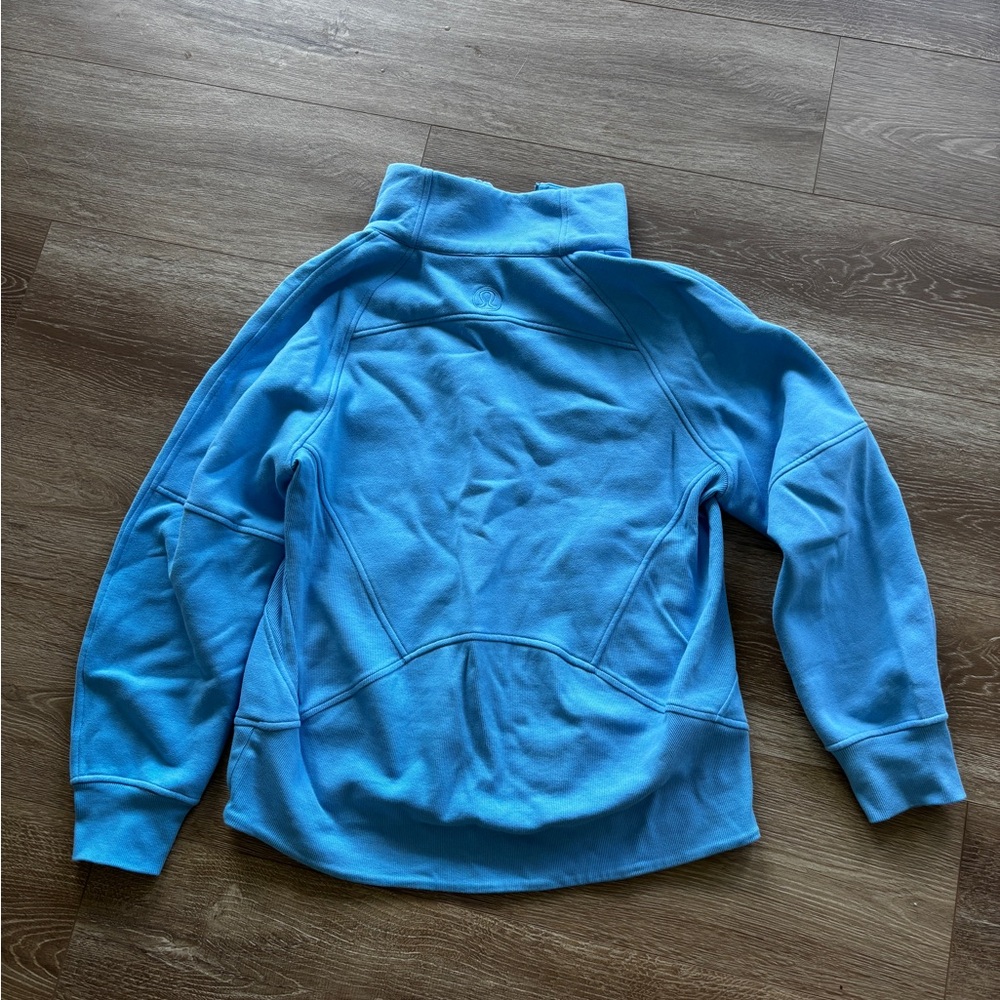 Lululemon Aero Blue Funnel-Neck Half Zip Long sz XS/S - Picture 3 of 6